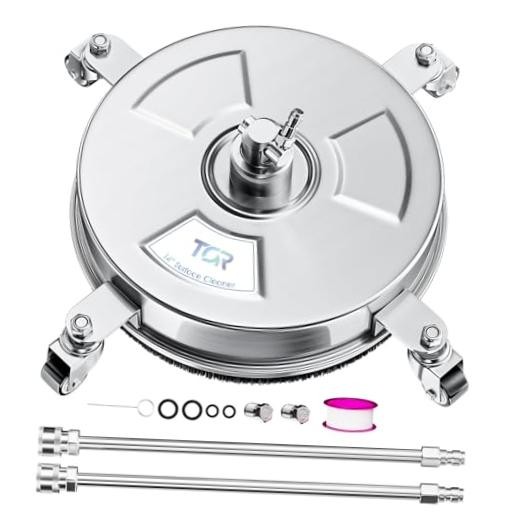 TOR 14″ Stainless Steel Pressure Washer Surface Cleaner with 4 Caster 14 inch