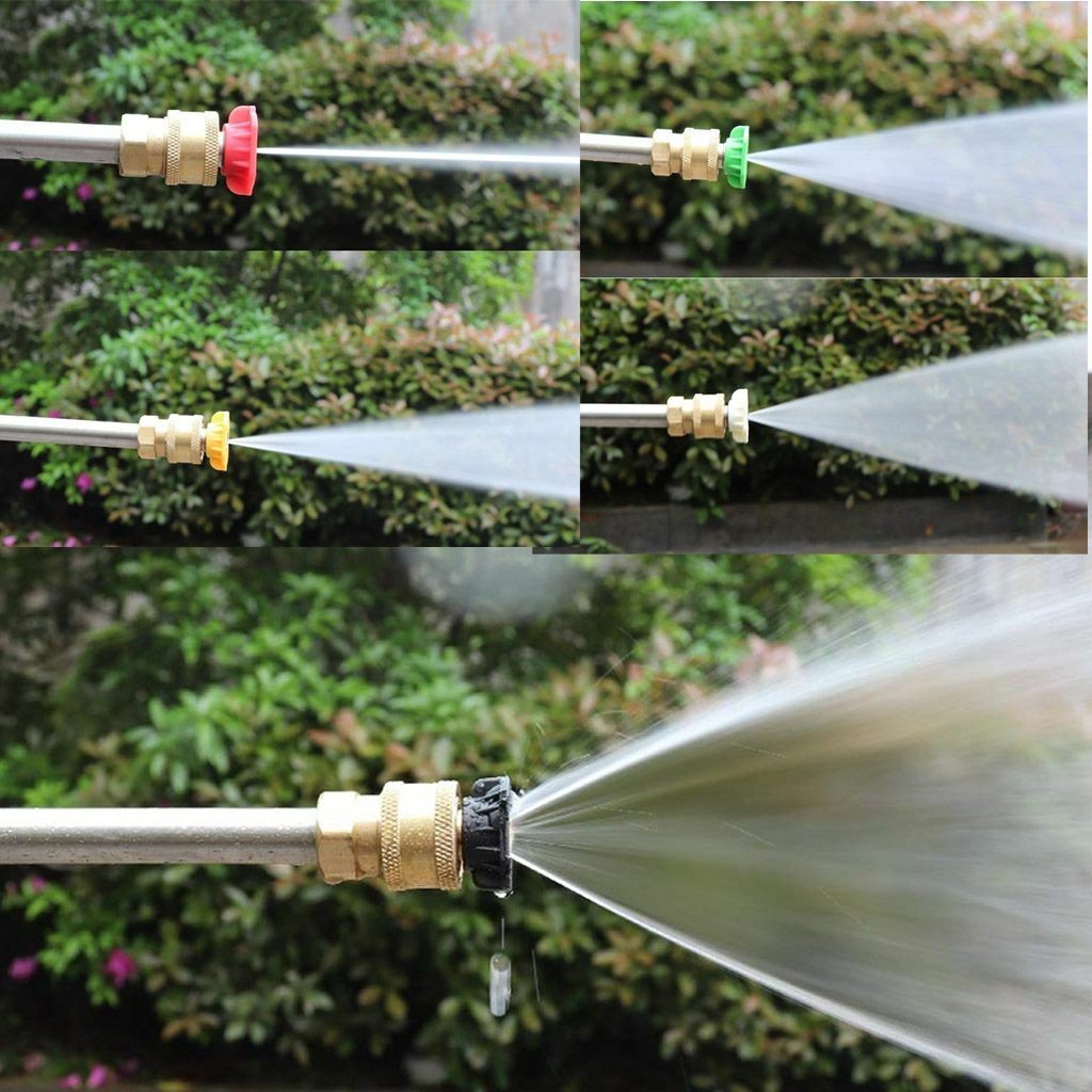 1/5PCS Spray Nozzles Set Quick Connect Replacement Power Washing Tips Adjustable