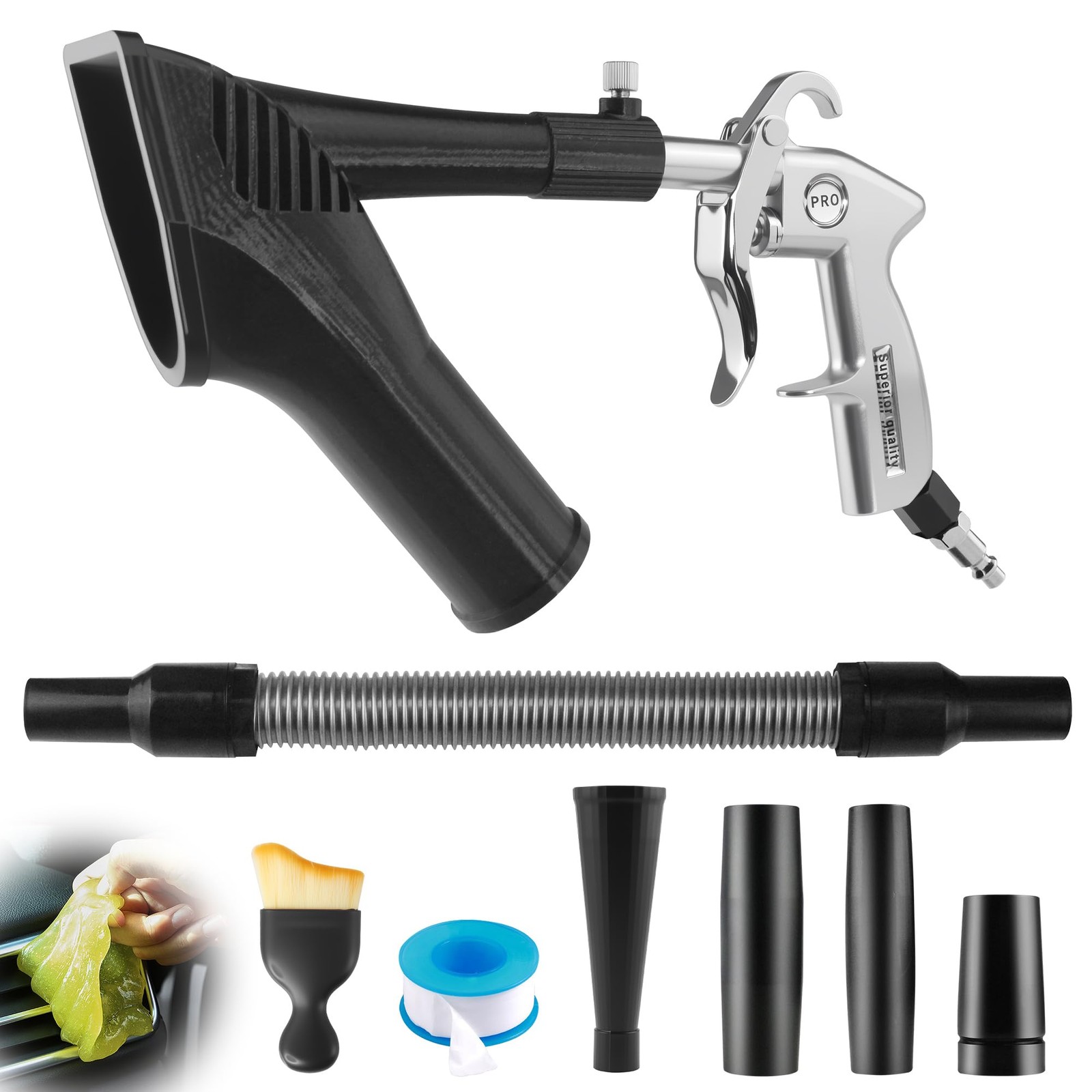 GOCCIDA 2IN1 Car Interior Detailing Air Blow Gun & vacunm Gun with Adjustable…
