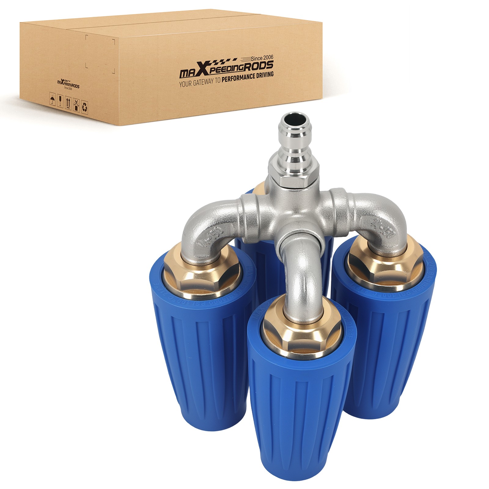 360° Rotating Pressure Washer Four Turbo Nozzle 4000PSI 4 Turbo Quick Connect