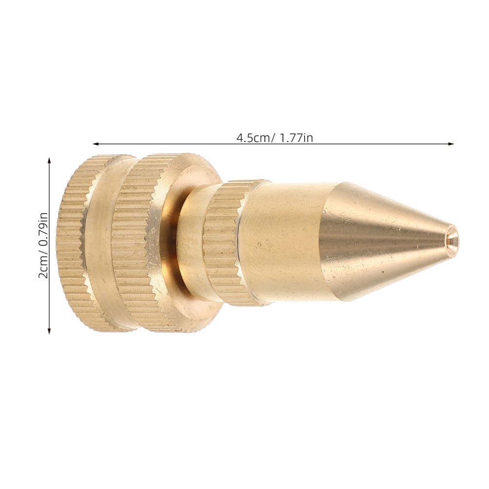 2Pcs Brass Garden Sprayer Nozzles Durable Adjustable Spray Tips Golden