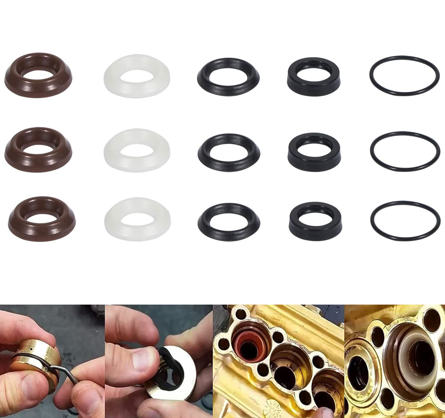 15Pcs 5019006400 Seal Repair Kit For ZWD ZWDK Series 15MM Pressure Washer Pump
