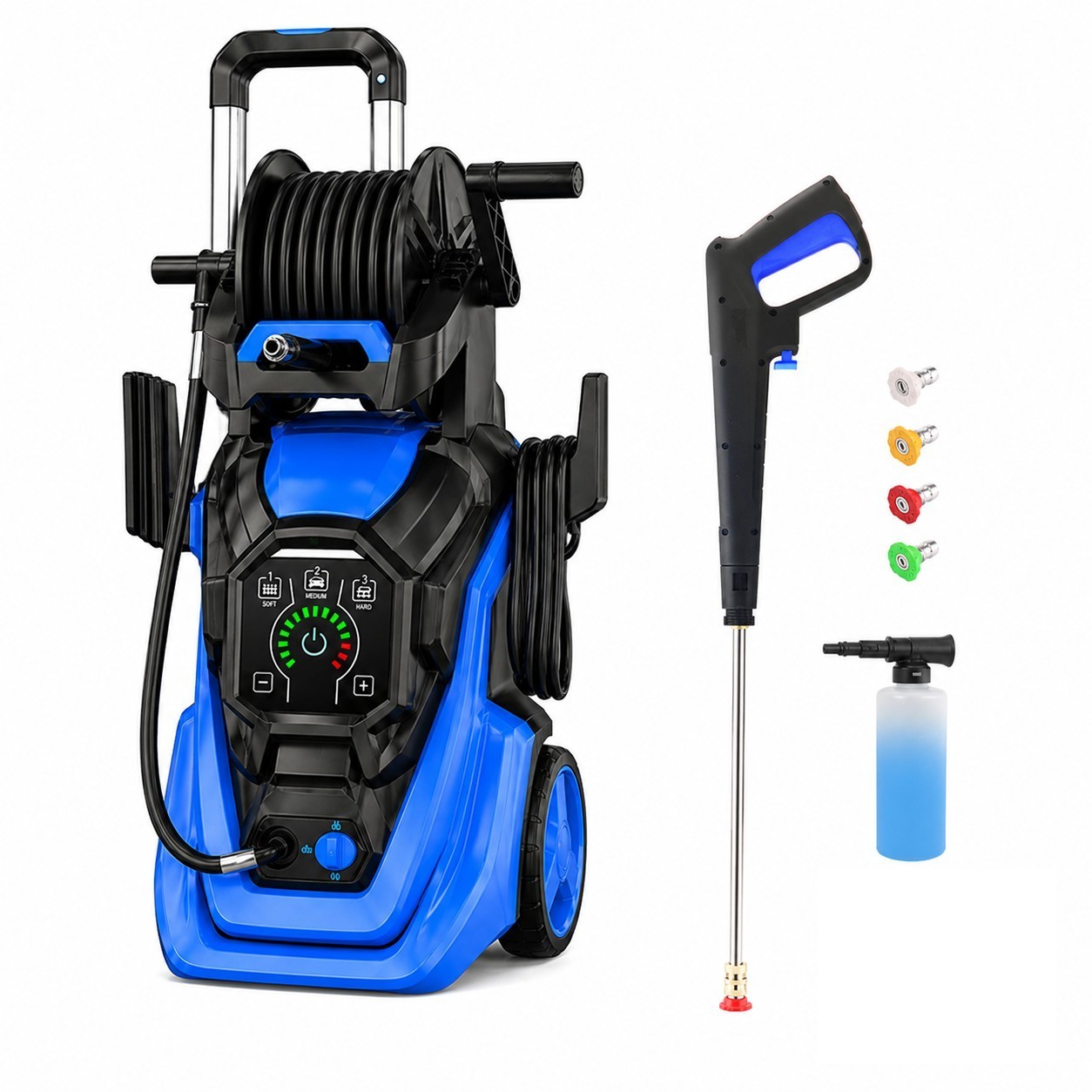 Pressure Washer 4500PSI 3.0GPM, 15-Level Touchscreen, 4 Nozzles, for Driveway