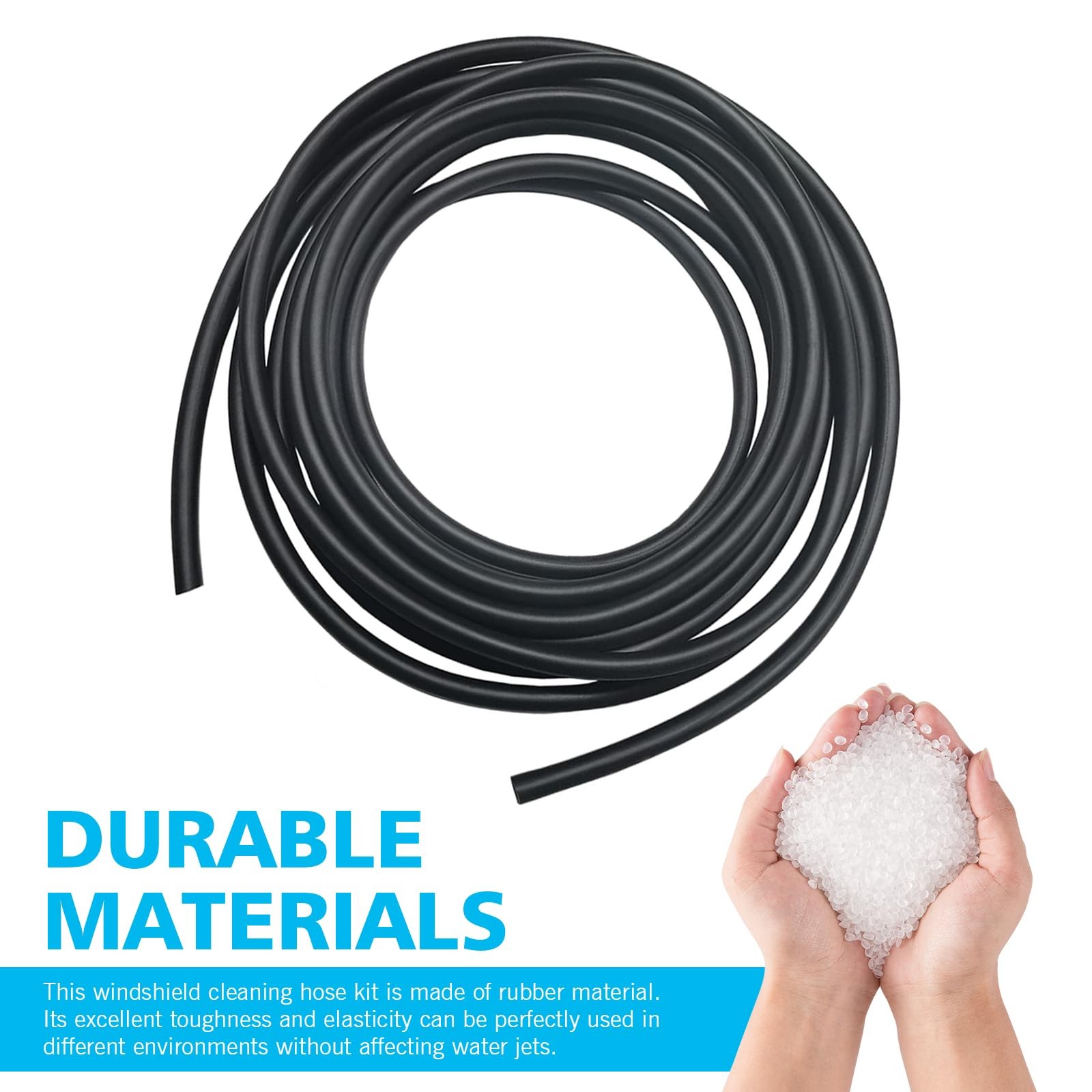 Dogary 30 PCS Car Windshield Washer Hose Kit, T-type I-type Y-type Black