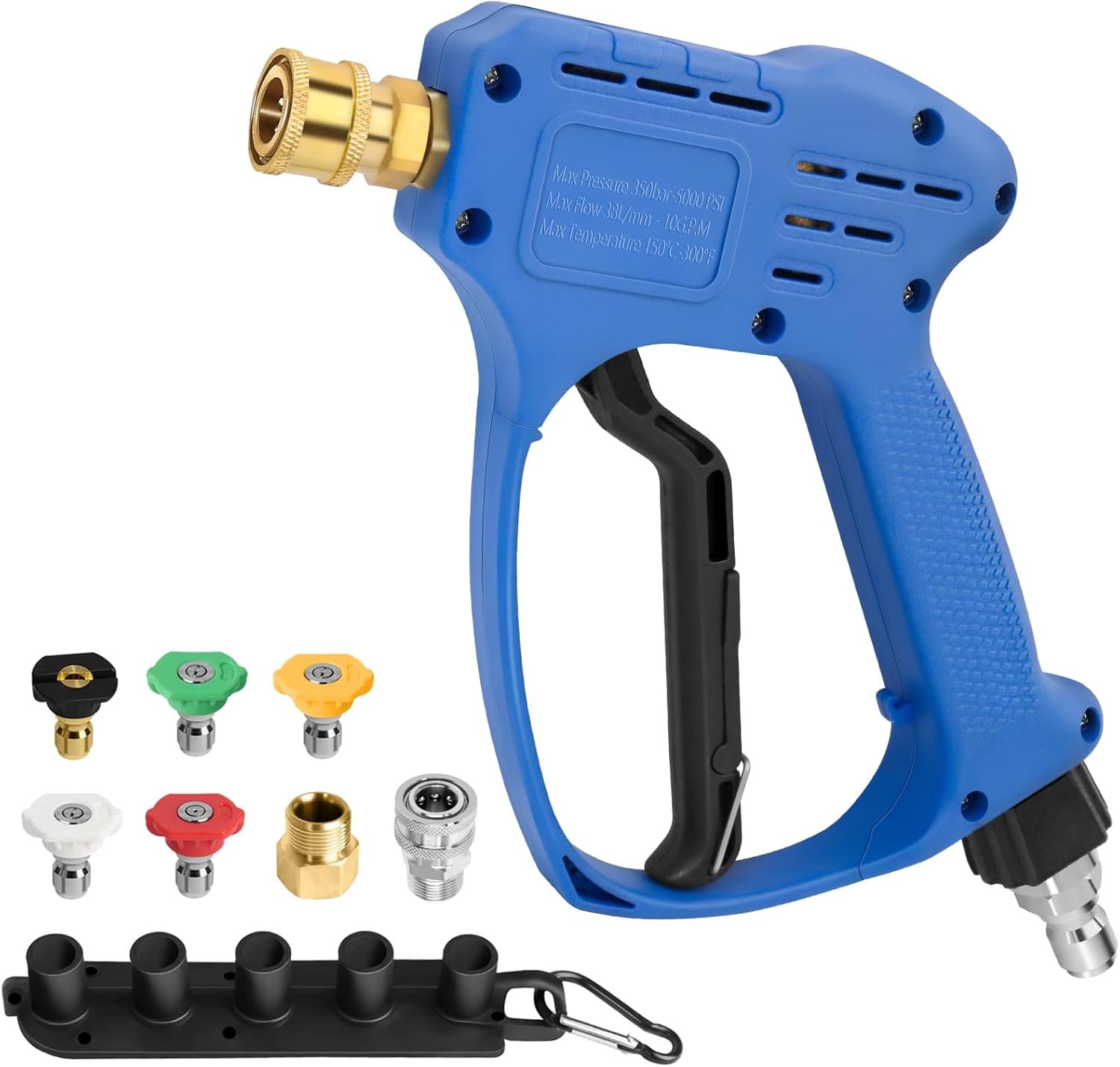 Stubby Swivel Pressure Washer Gun – 5000 PSI / 10 GPM with 3/8″ Male Plug and…