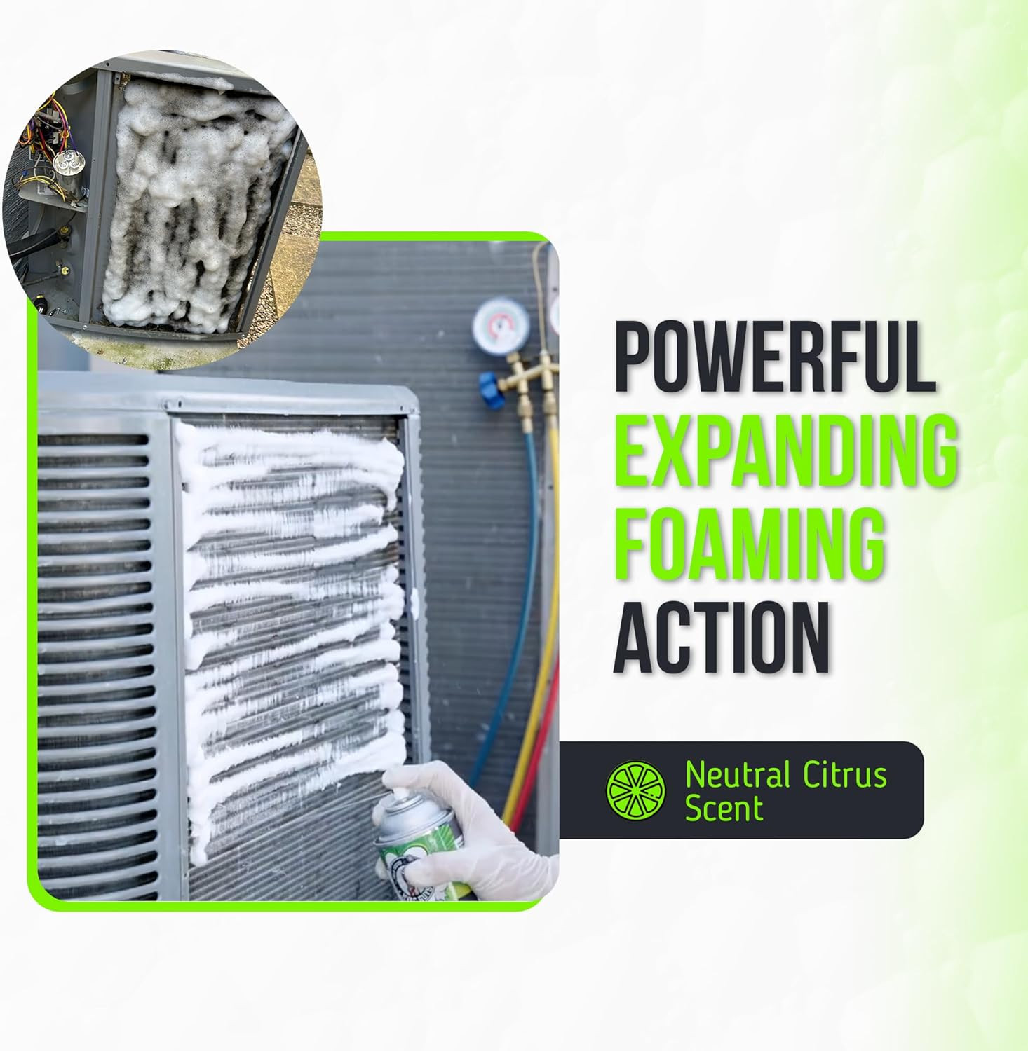 Foam Blaster AC Coil Cleaner for AC Unit | No Rinse Formula for Evaporators & Co