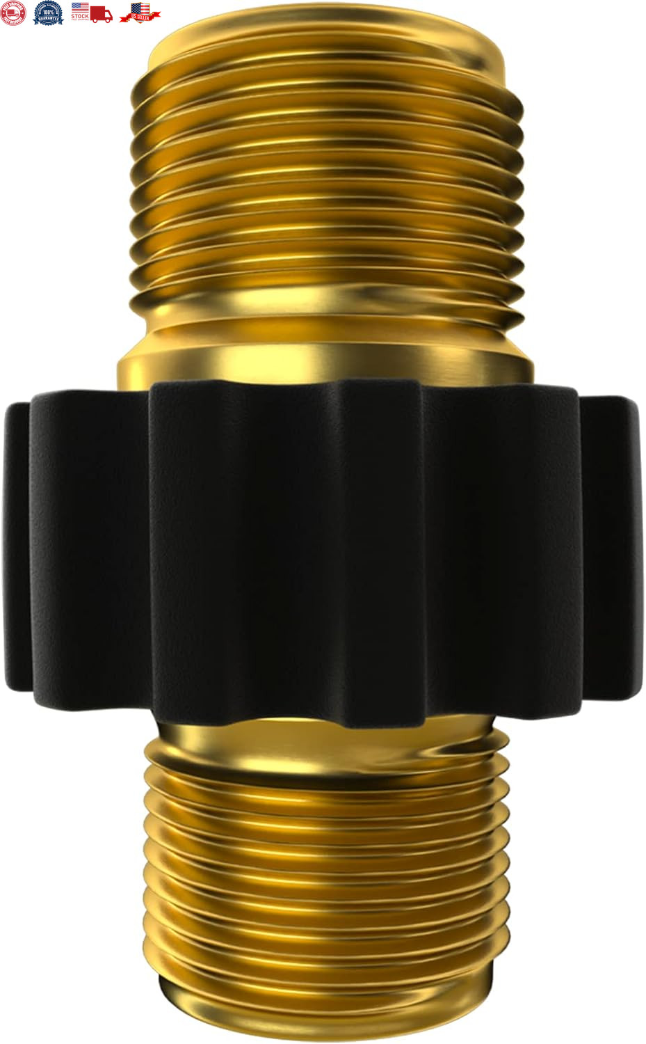 M22 14 mm Male Thread to M22 14mm Male Fitting Pressure Washer Hose Coupler