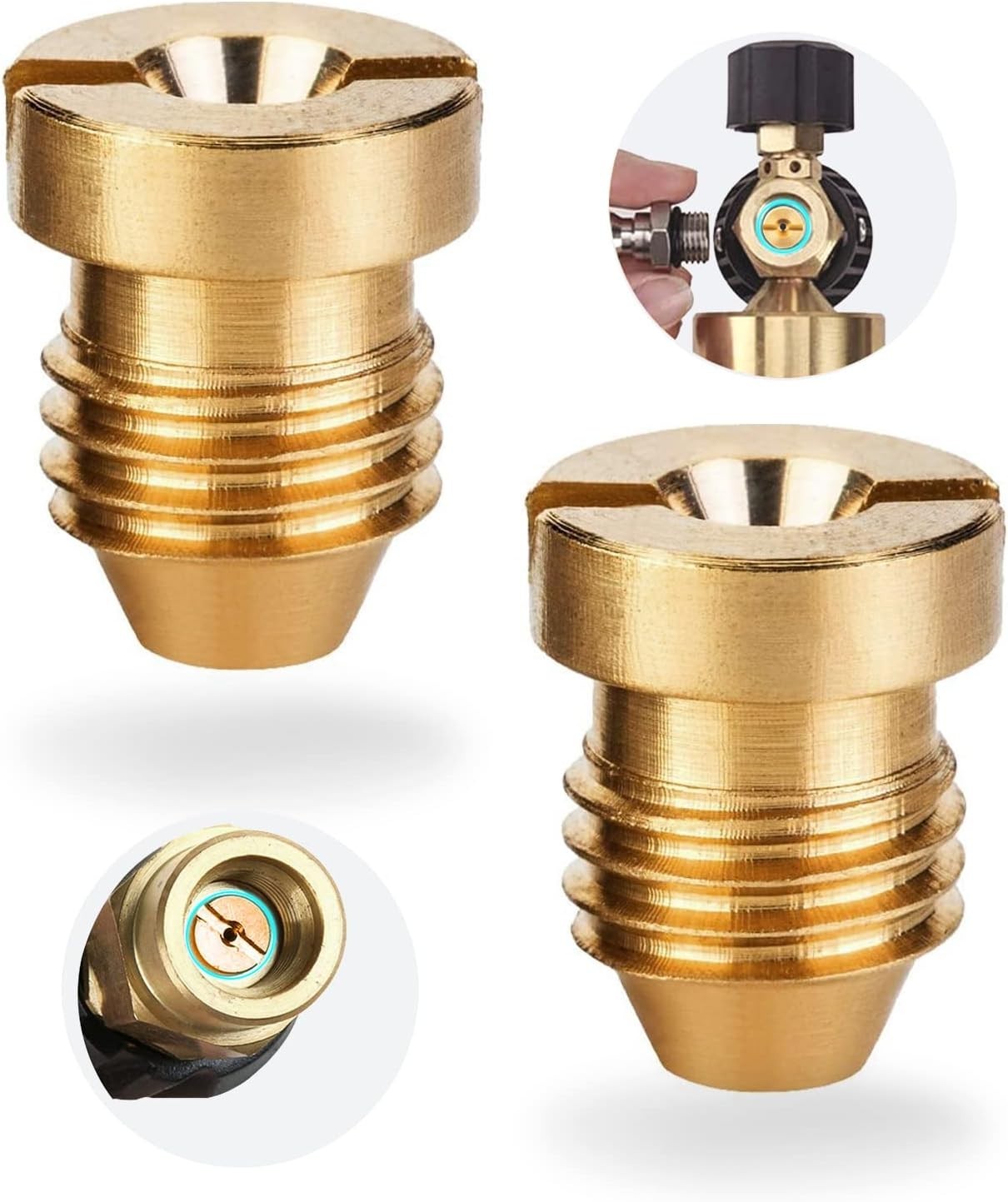 Universal 1.1mm Brass Nozzle for Foam Cannon – Efficient Cleaning 2-Pack