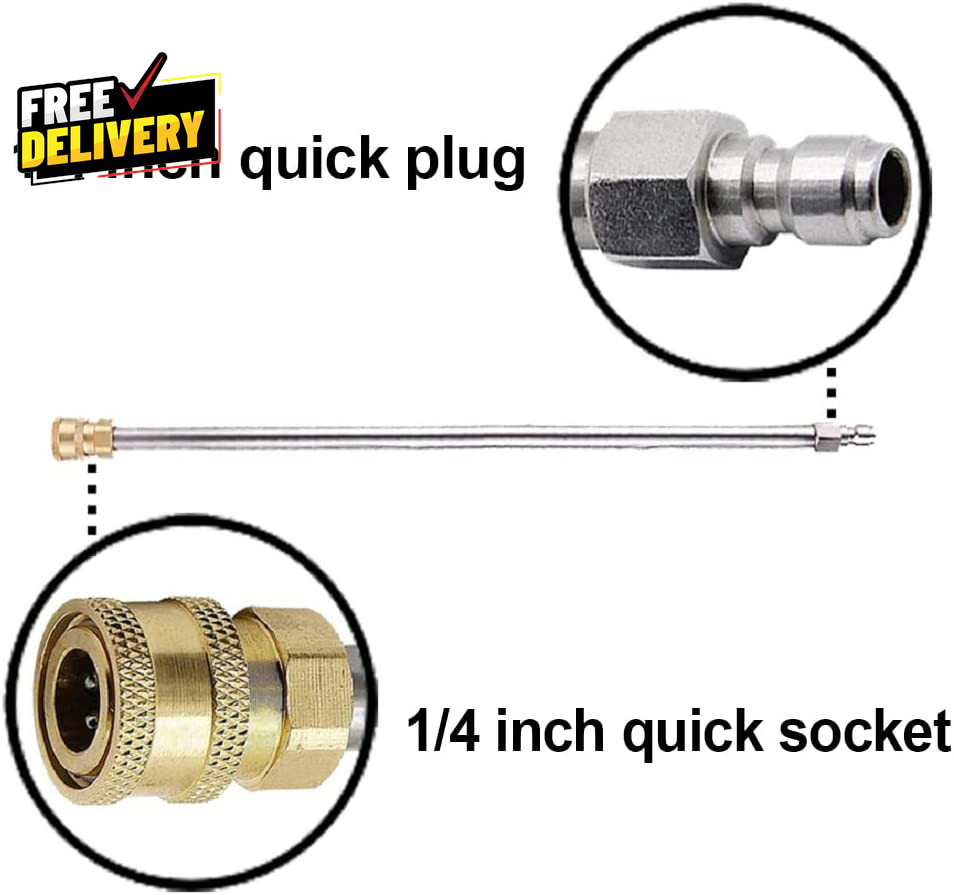 Pressure Washer Extension Wand 17 Inch Stainless Steel 1/4 Inch Quick Connect…