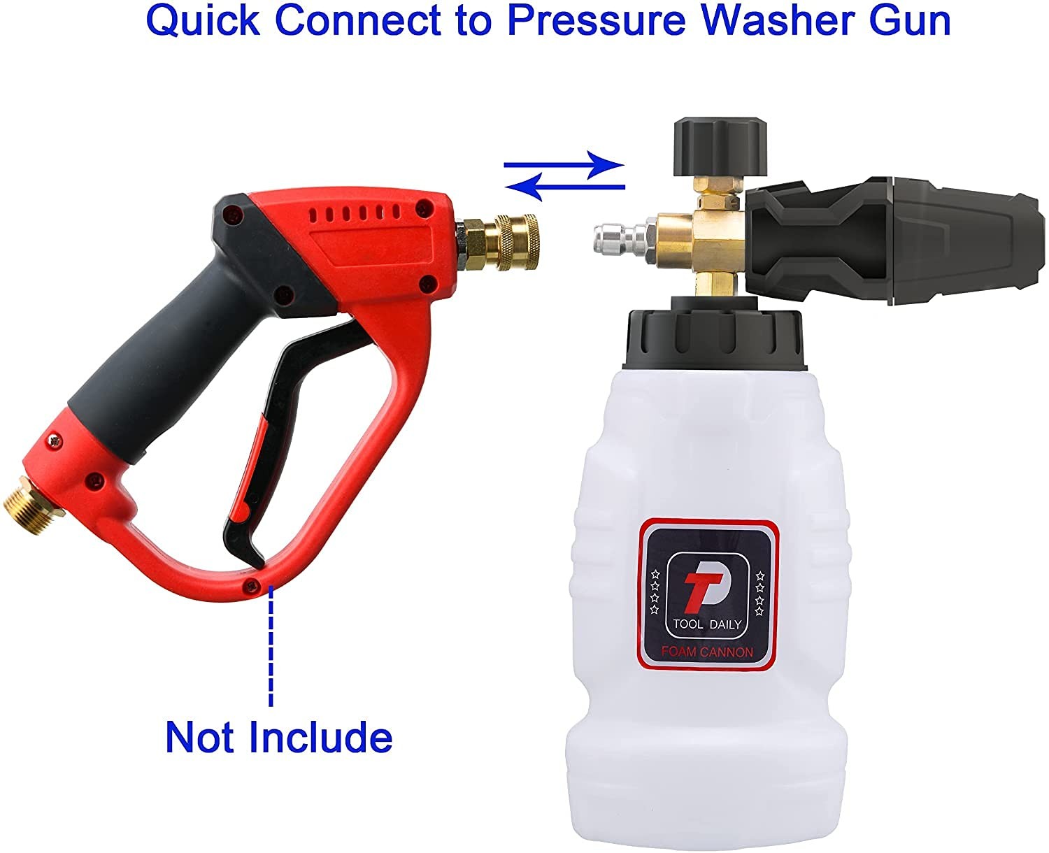 Foam Cannon, 1/4 Inch Quick Connect, Power Washer Foam Cannon with 5 Pressure…