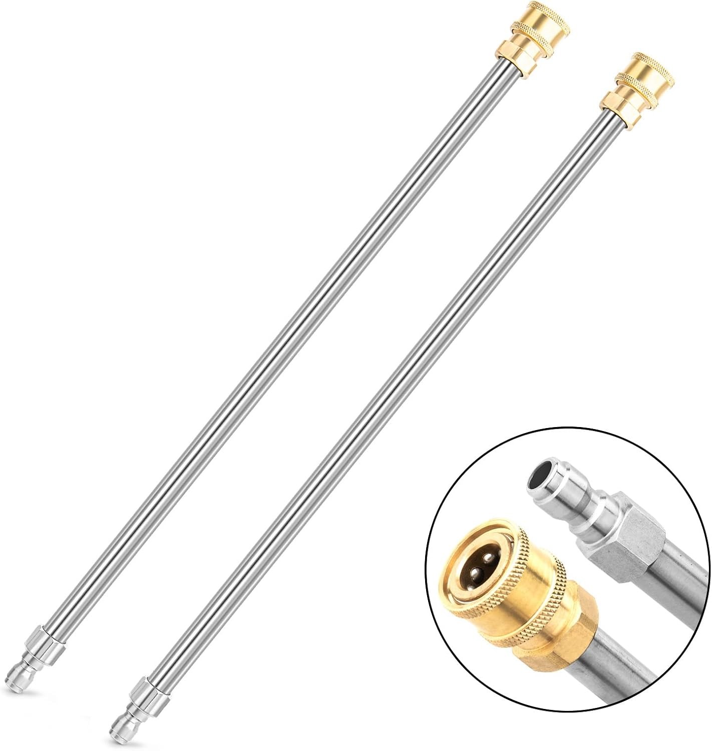 Pressure Washer Extension Wand 2 Pack 17 Inch Stainless Steel Heavy Duty…