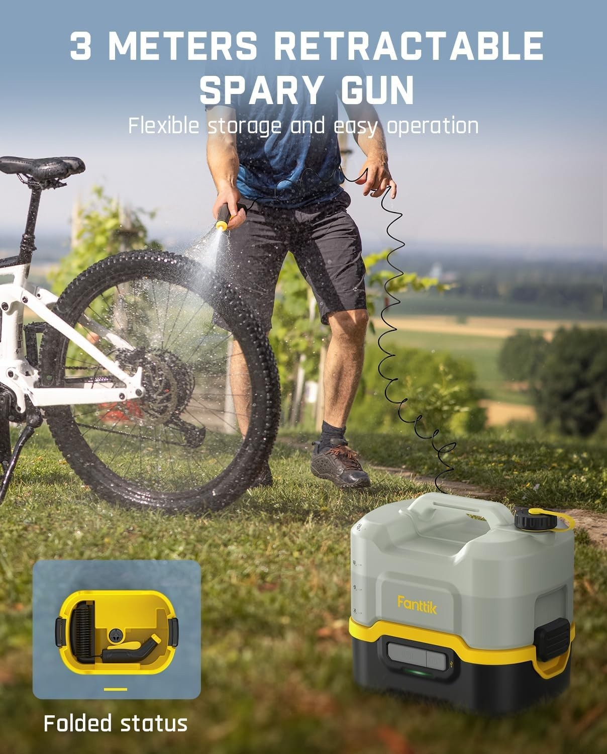 Versatile NB8 Nano Portable Pressure Washer – Ideal for Pets, Gardens & Camping