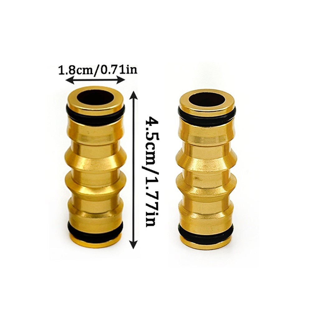 6 PCS Copper Bidirectional Nipple Connector for Garden Hose Quick Connect