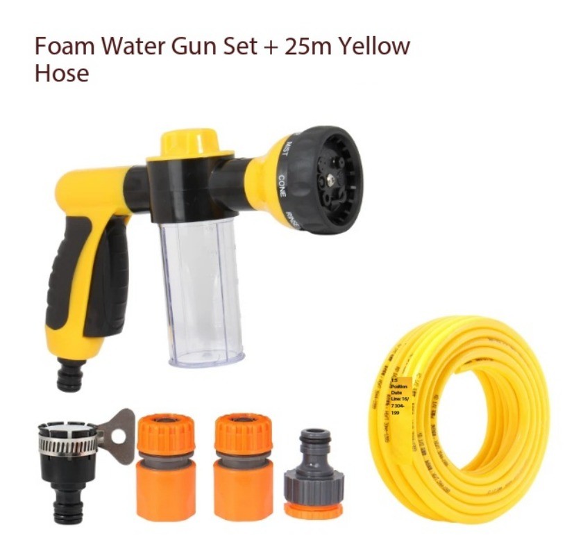 Automatic Foam Water Gun High Pressure Nozzle Jet Car Wash Hose Cleaning Tool