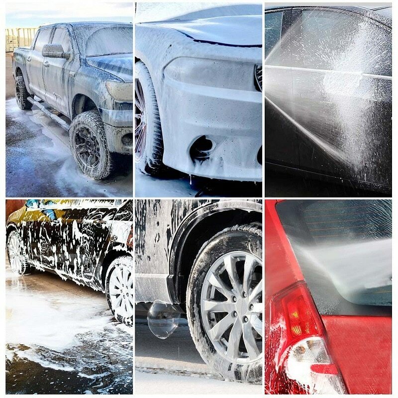 1/4″ Snow Foam Washer Gun Car Wash Soap Lance Cannon Spray Pressure Jet Bottle