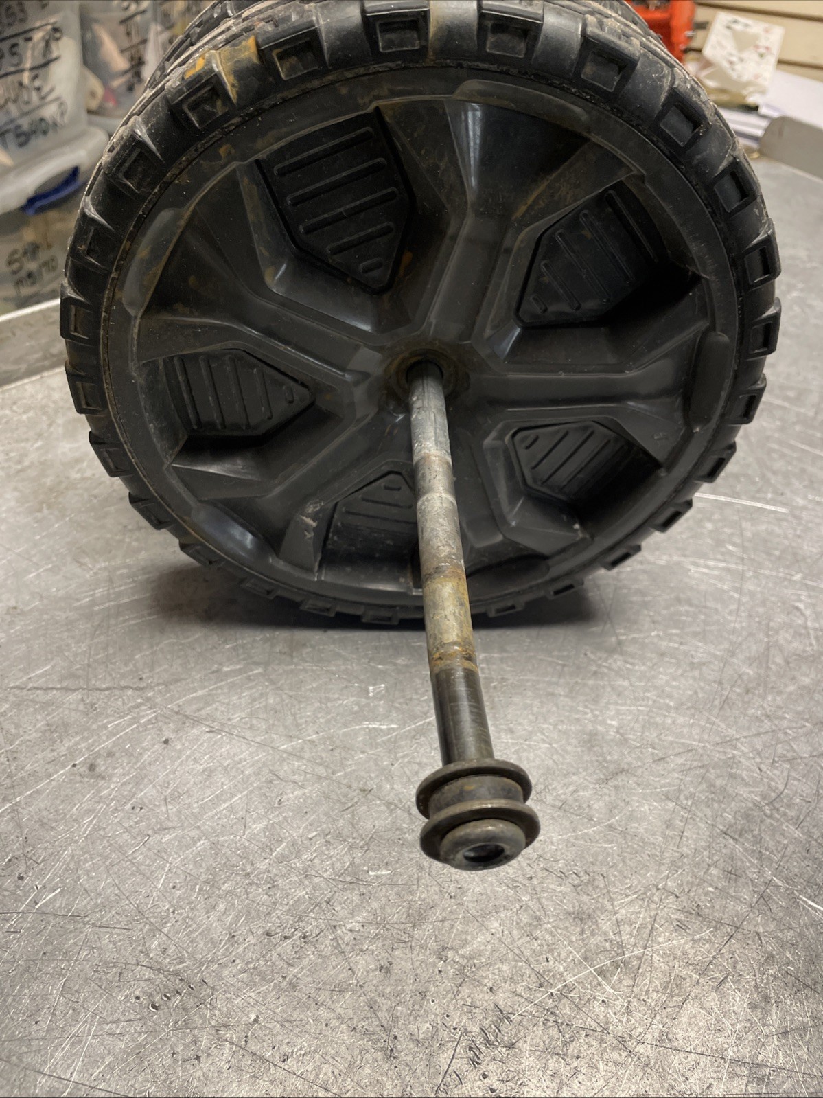 OEM GOOD USED PRESSURE WASHER 2- 10″ X 2″ WHEELS W/ 1/2″ X 18″ AXLE