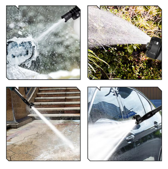 NEWBENY 200Bar Brushless High Pressure Car Washer Gun 6 in 1 Electric Garden