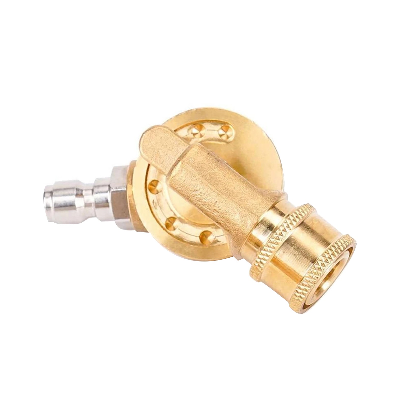 4500 PSI Brass Angle Coupler 1/4 Quick Connect Fitting 7 Position For Spray Wand