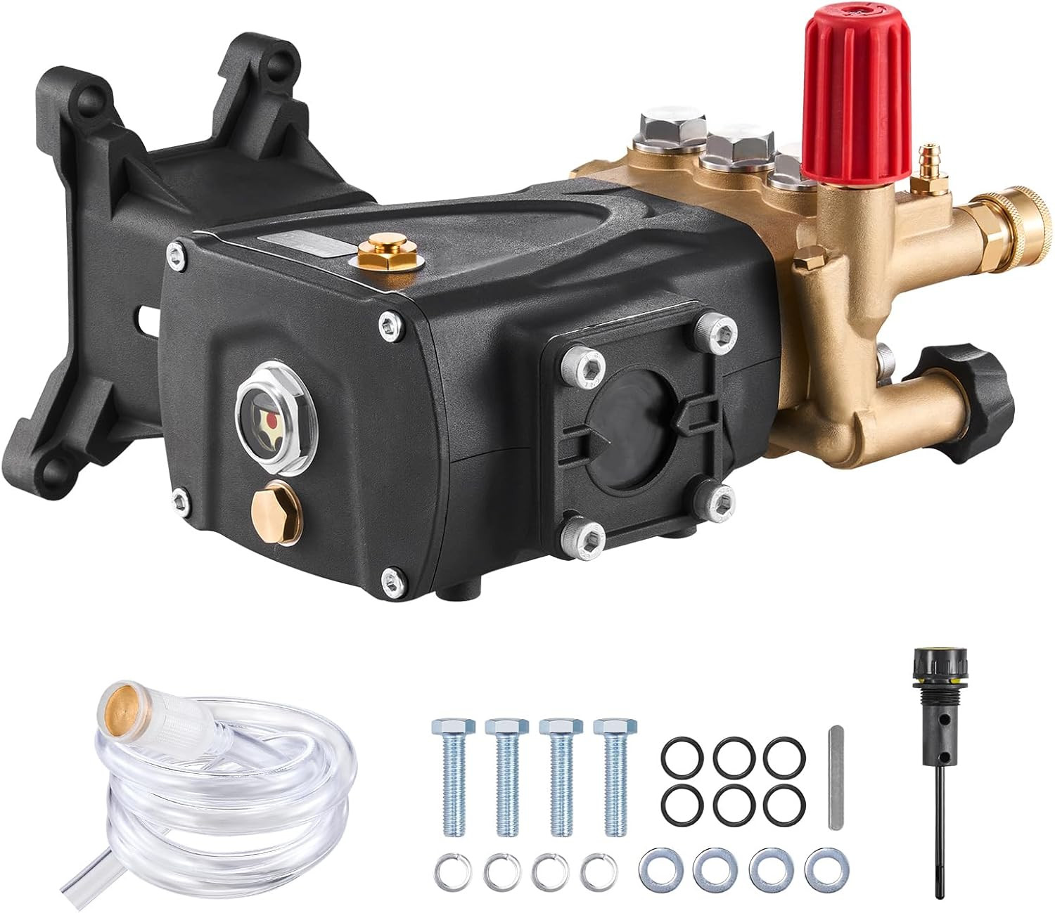 Pressure Washer Pump, 1″ Shaft Horizontal Triplex Plunger, 4000 PSI, 4.0GPM, Rep