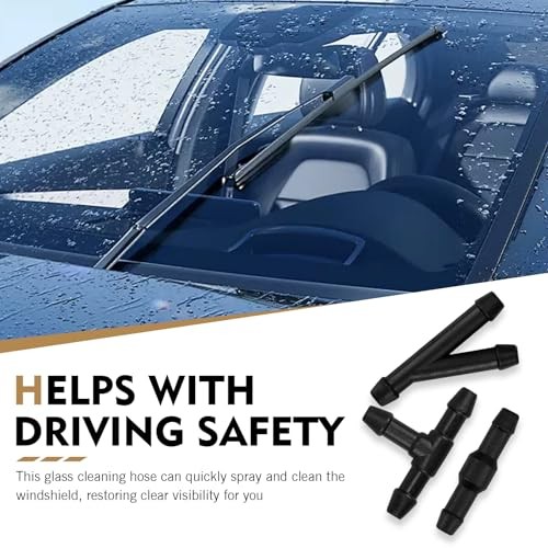 30 PCS Car Windshield Washer Hose Kit, 13Ft Flexible Rubber Hose, Washer Fluid