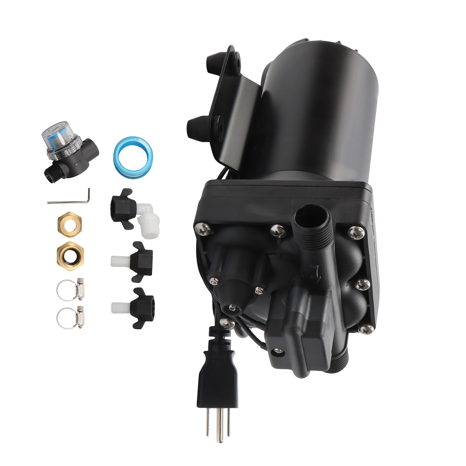 75PSI 5.5GPM Diaphragm Water Pump 4-chamber Self Priming Pressure Booster Pump