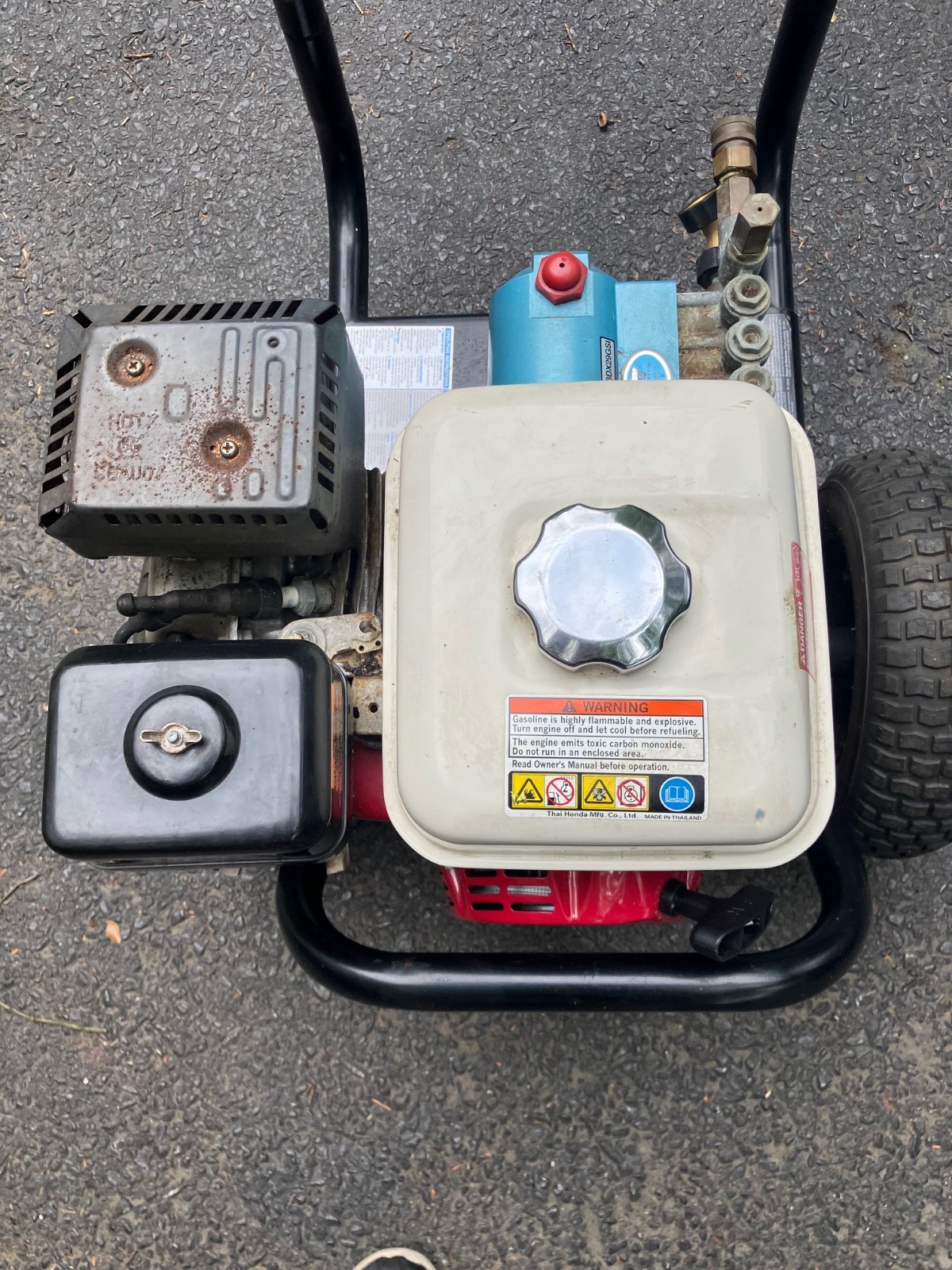 Excell ZR2800 Commercial Pressure Washer: Honda 6.5hp Engine, hose + attachments