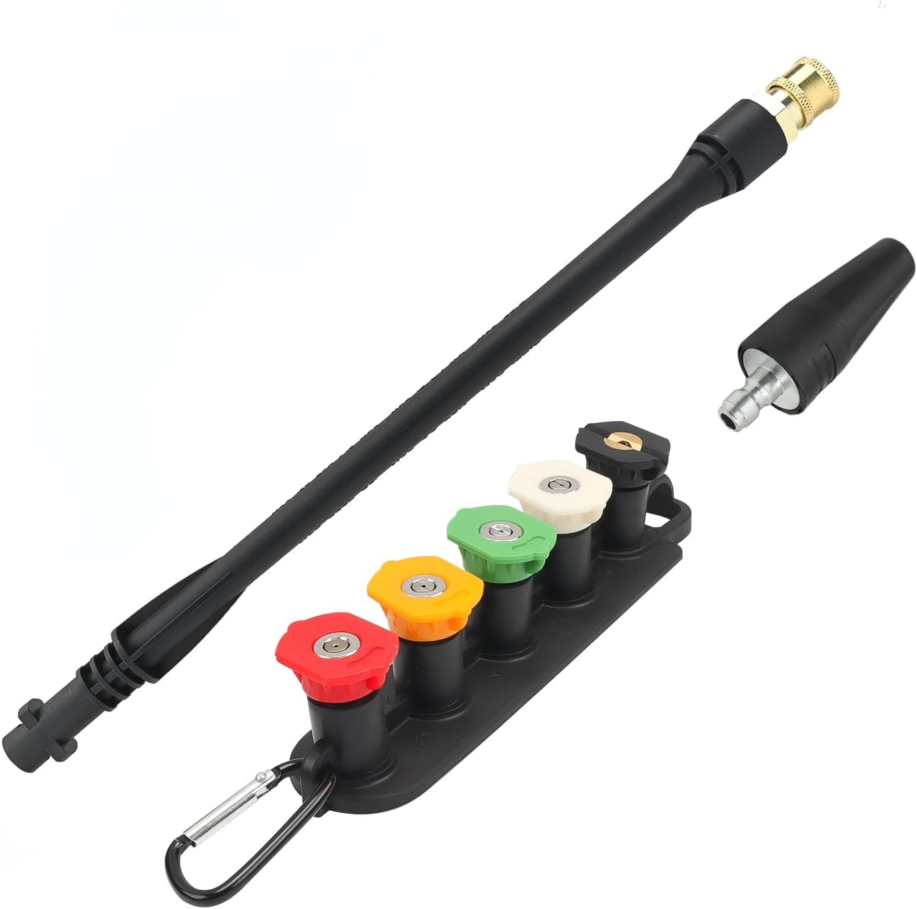 Pressure Washer Replacement Spray Wand with Turbo Nozzle and 5 Spray Tips and Be