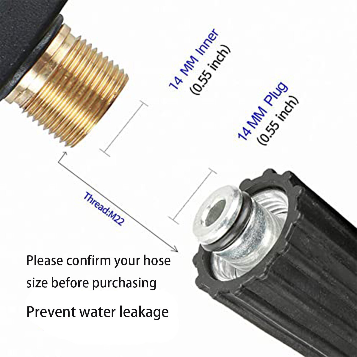 4350 PSI cleaning water gun + 5 pieces pressure nozzle. 1/4″ quick coupler