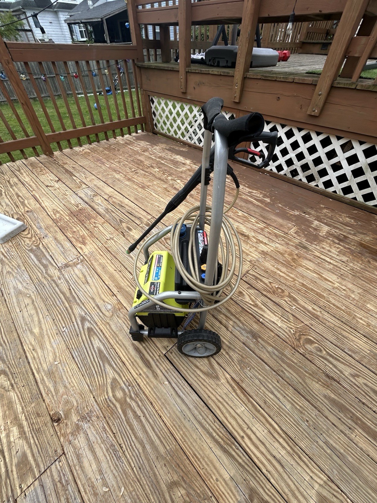 Ryobi RY14122 Electric Pressure Washer 1700 PSI Compact Easy Transport 120V