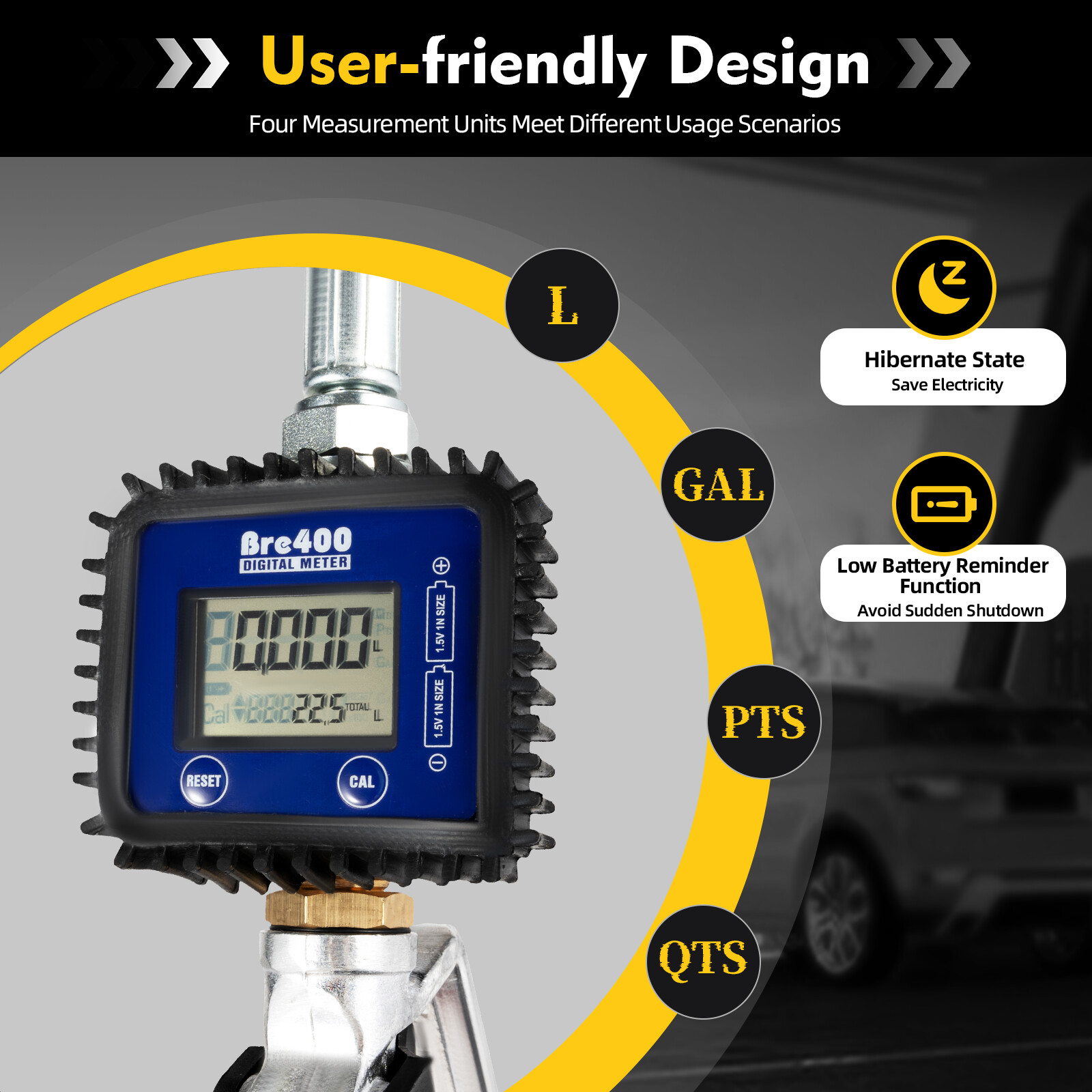 Electronic Oil Metering Gun with LCD Display and Adjustable Flow Rate