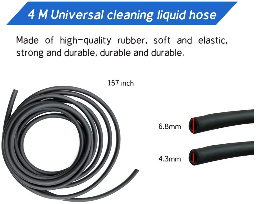 Windshield Washer Hose Kit,4 Meter Washer Fluid Hose with 12 Pcs Hose Connectors