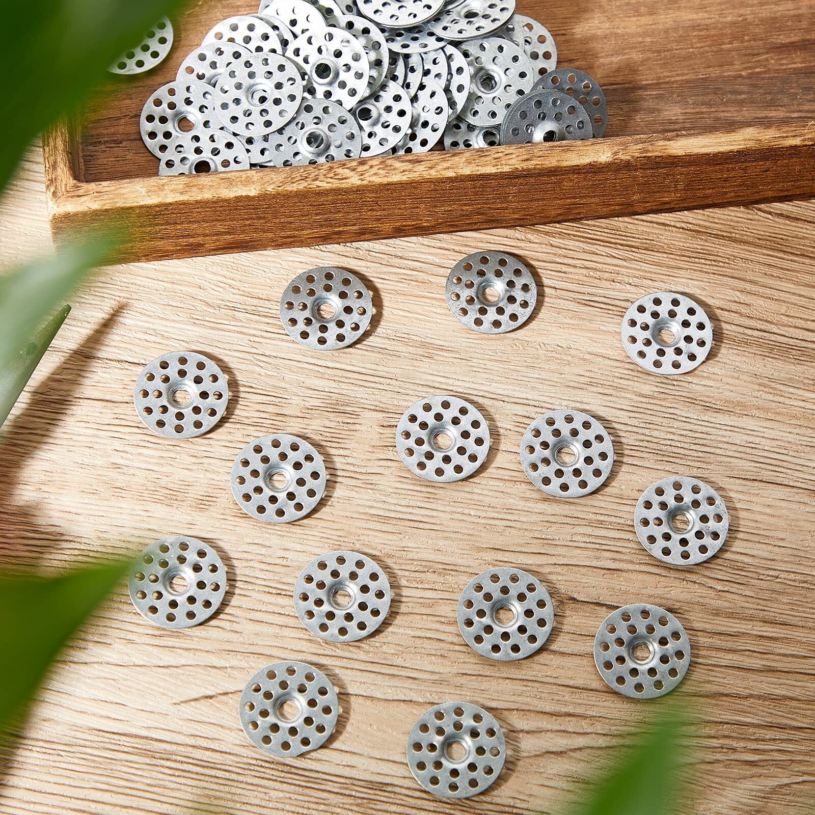 400 Pieces 1 Inch Plaster Washers Metal Washers for Screws Plaster Repair Rings