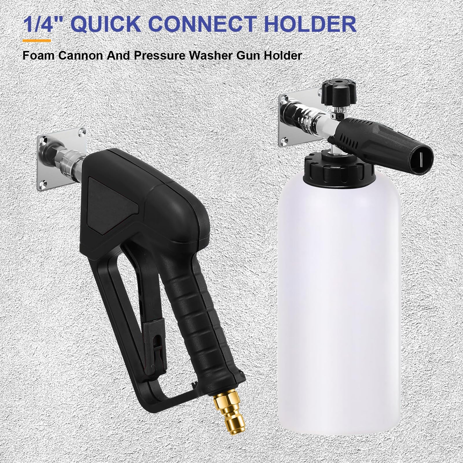 Foam Cannon Holder, Pressure Washer Holder, 1/4″ Quick Connect Automatic Foam…
