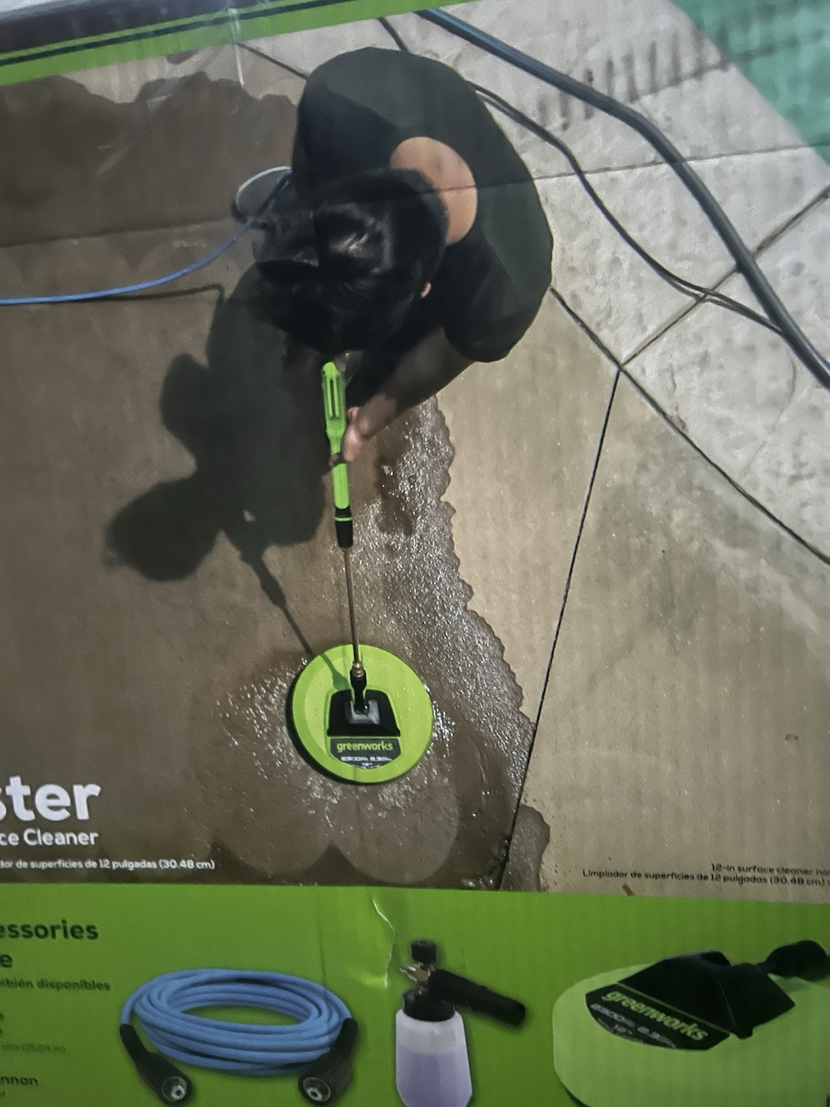 Greenworks Pro 2300 PSI Electric Pressure Washer 25Ft Hose 35Ft Cord 5 Nozzles