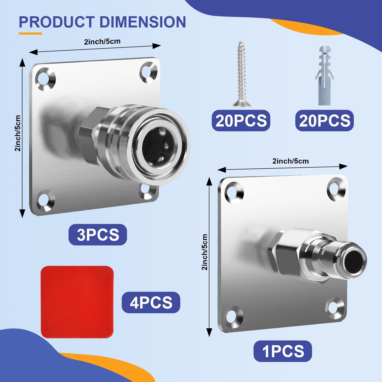 Foam Cannon Holder, Pressure Washer Holder, 1/4″ Quick Connect Automatic Foam…