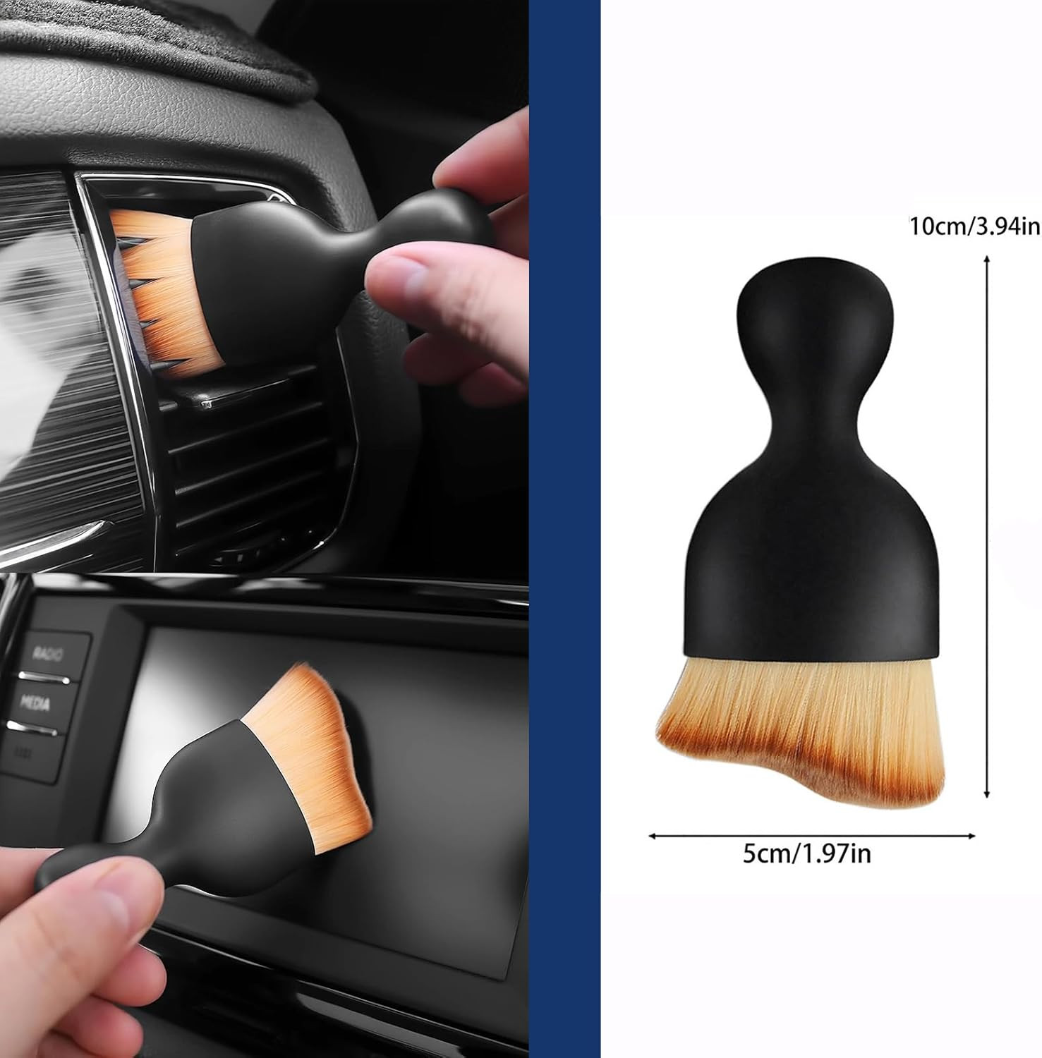10Pcs Auto Car Detailing Brush Set,Car Interior Cleaning Kit,Including 5Pcs Car