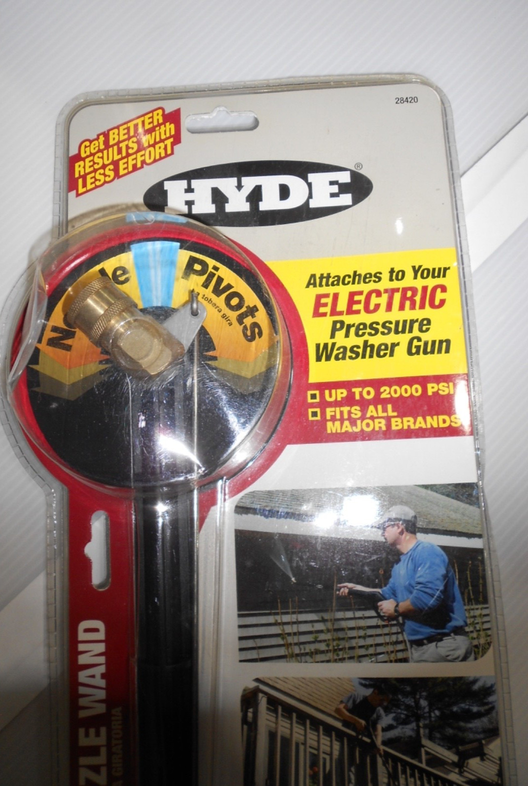 Hyde 28420 18″ Electric Pivot Nozzle Pressure Washer Wand