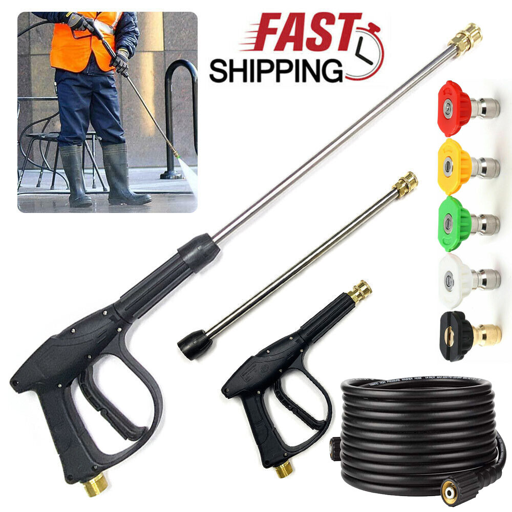 High Pressure Car Power Washer Gun Spray Wand Lance Pole Nozzle Hose Kit