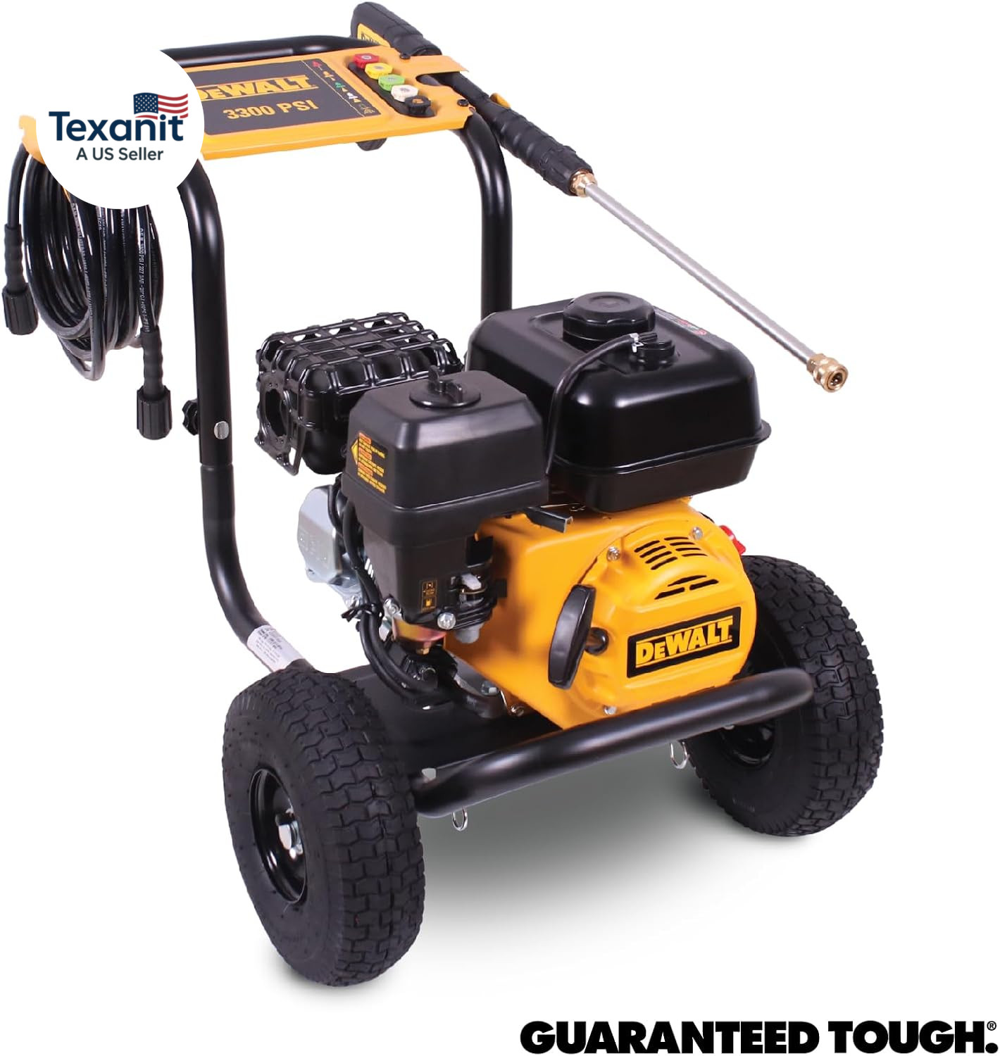3300 PSI Gas Pressure Washer, 5 Nozzles, Spray Gun, Wand, 25-Ft. Hose, DXPW3300-