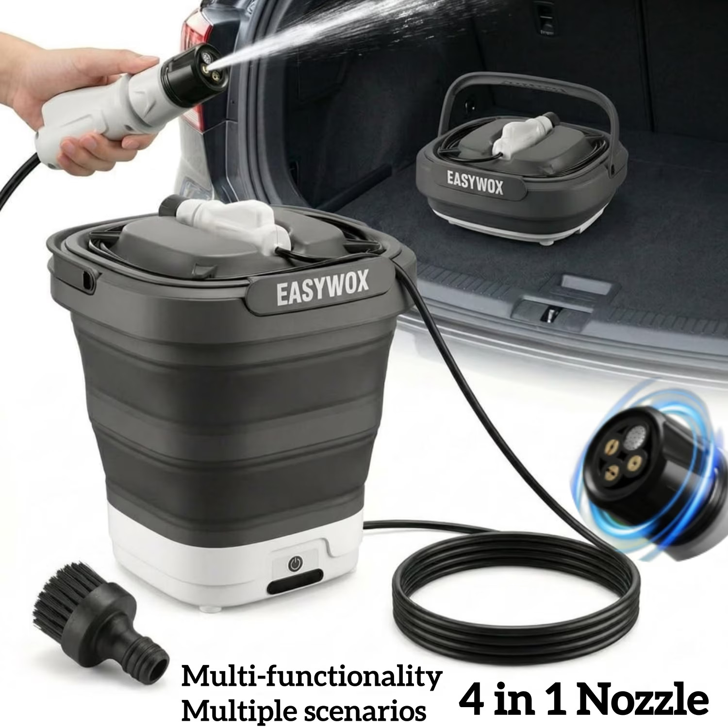 NEW UNUSED Cordless Electric Pressure Washer Foldable /Portable 3.2 Gallon Tank