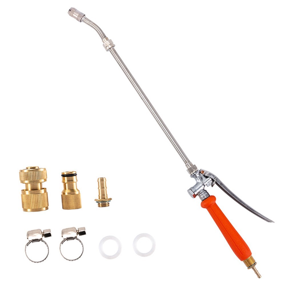 Adjustable Spray Wand with Lockable Handle for Garden and Outdoor Cleaning