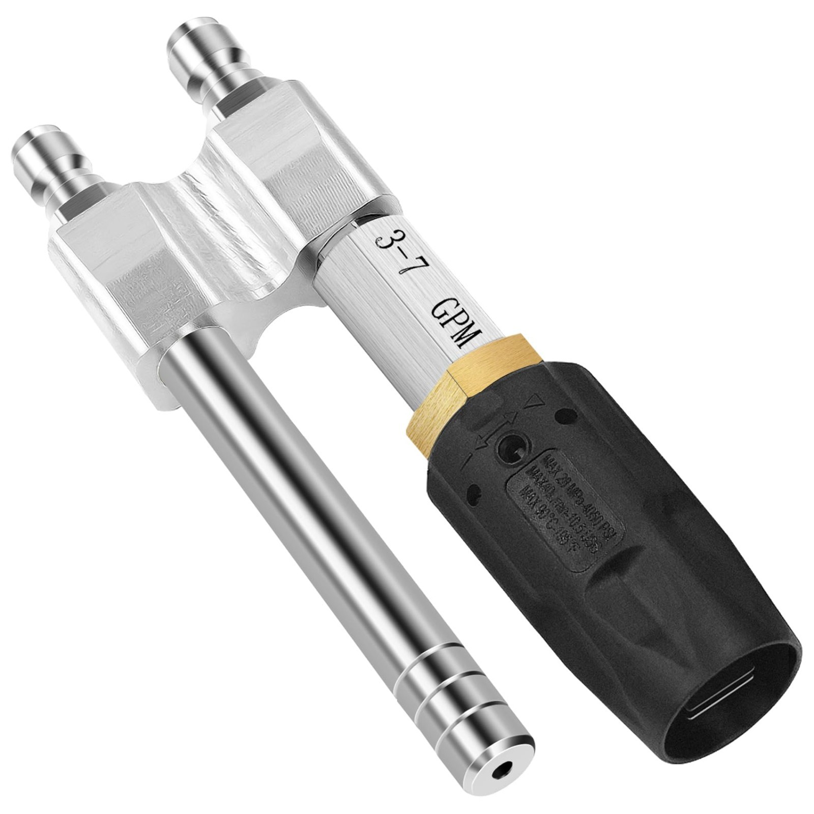 Adjustable Soft Wash Nozzle 2-in-1 Shooter Tip M5 Long Reach for Pressure Washer