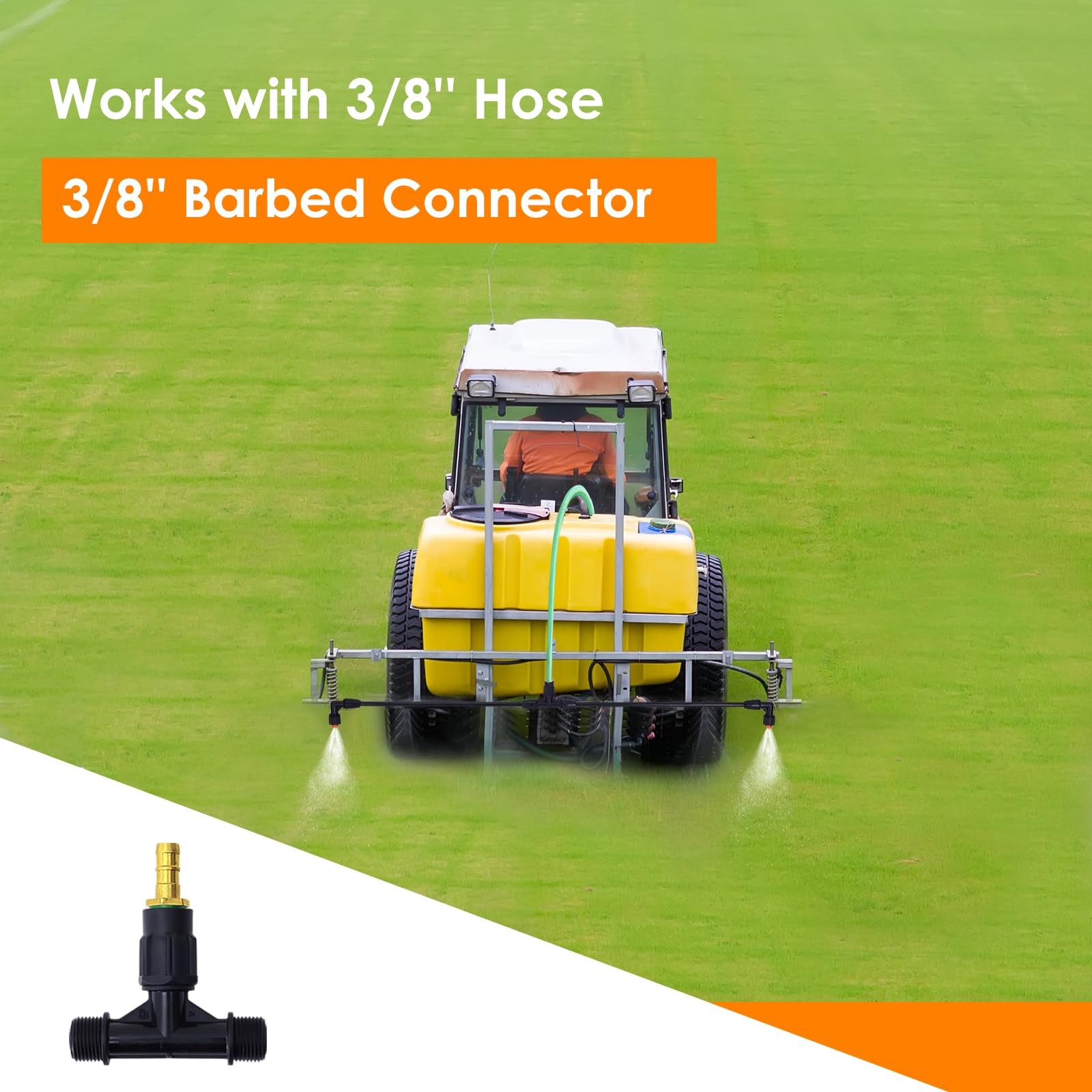 ATV Sprayer Boom Wand with Cone Fan Nozzles 80 Cu In for Farm Sprayer