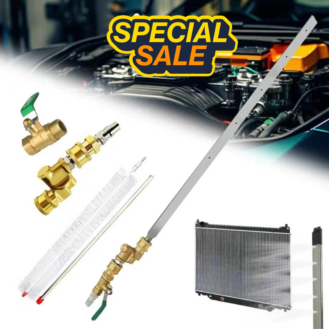 39″ Pro Radiator Cleaning Wand Kit–Radiator Cleaner Tool with 5 Spray Nozzles +