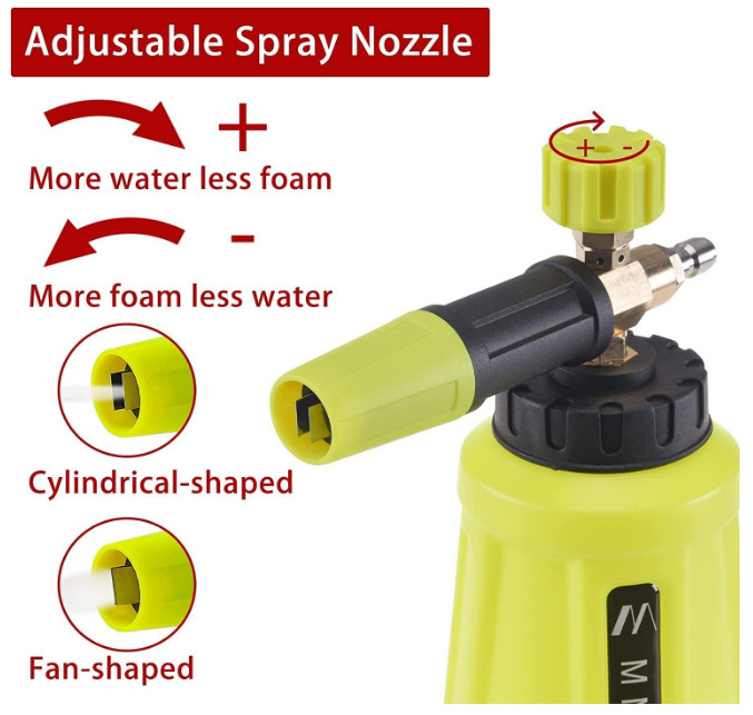 High Pressure Washer Gun Snow Foam Lance 4000 PSI Cannon Foam Blaster Powe…
