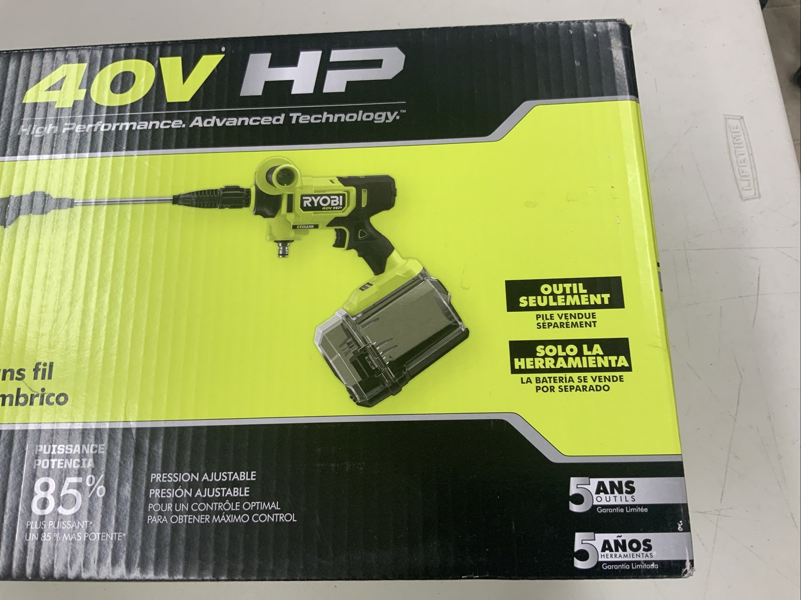 Ryobi 40v 600 PSI EZClean Cordless Power Cleaner RY124050VNM Tool Only OPEN BOX