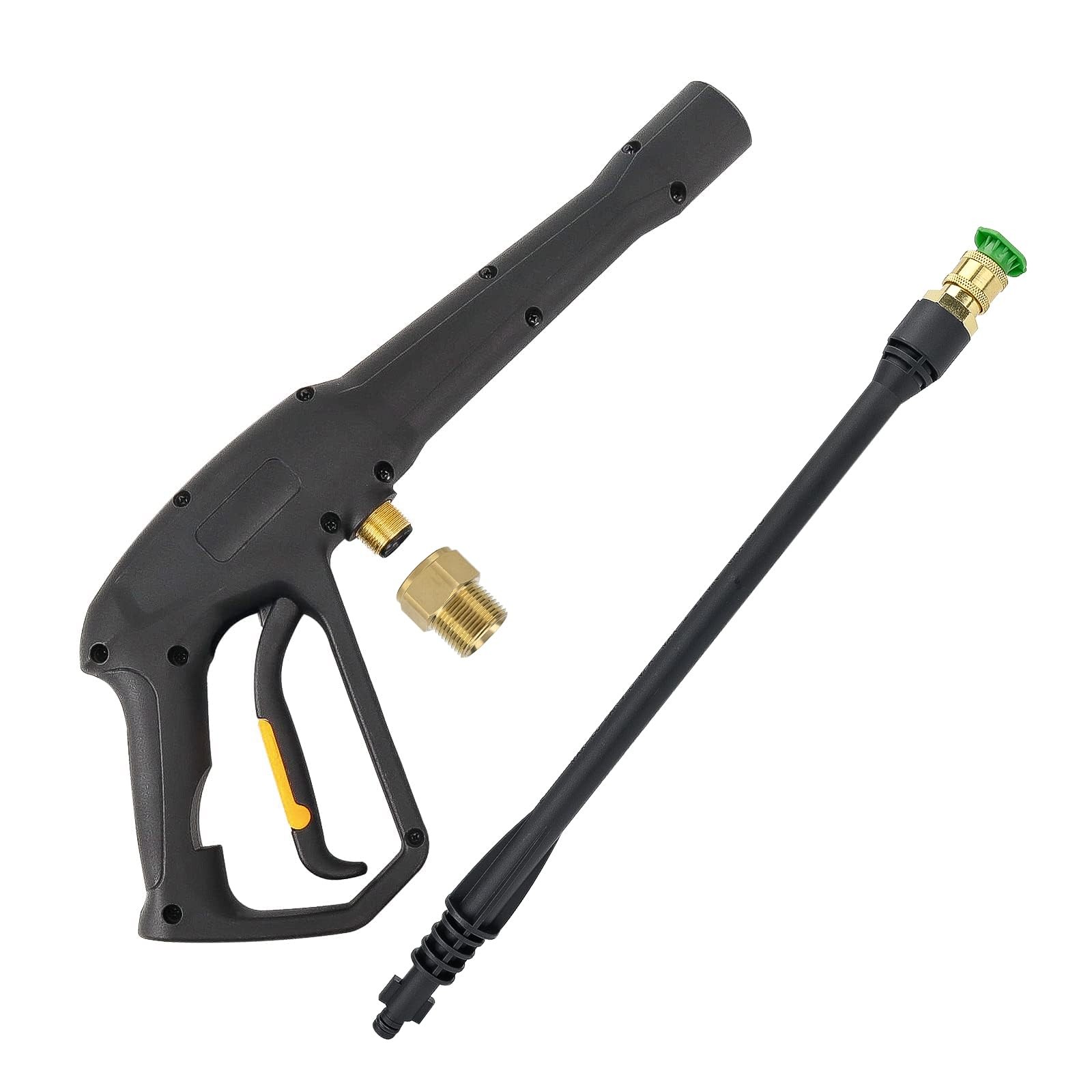 High Pressure Water Spray Gun Wand Jet Nozzle Tips & M2215 Connector, Compati…