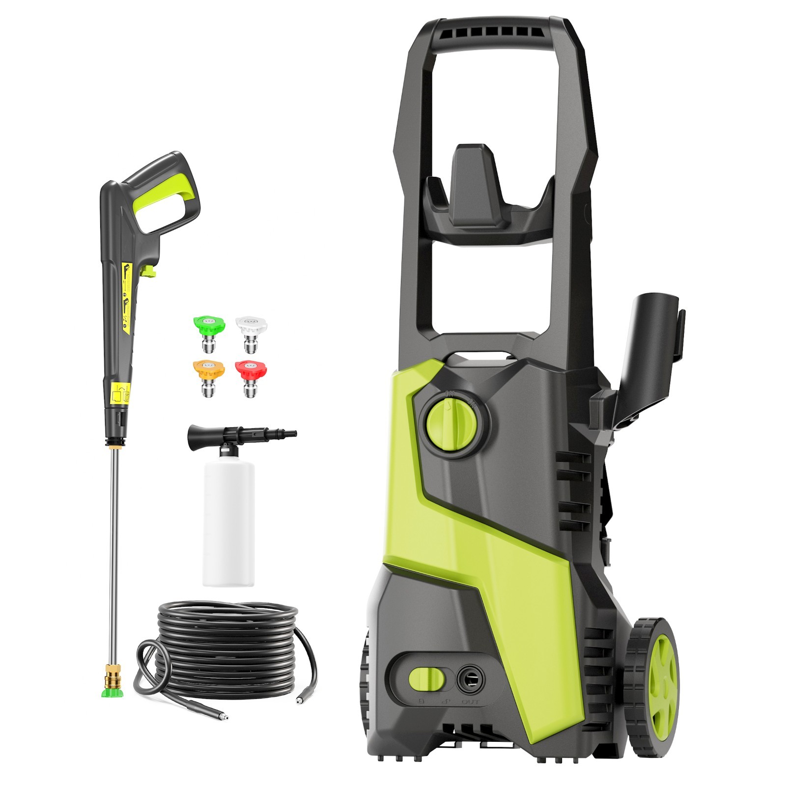 Pressure Washer 4200PSI 2.5GPM, Foam Cannon, Steel Lance, for Garden Cleaning
