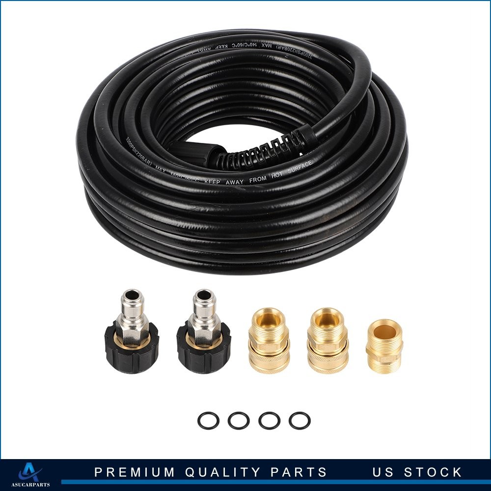 50FT 3200PSI Replacement High Power Pressure Washer Hose 3/8 Inch M22-14mm