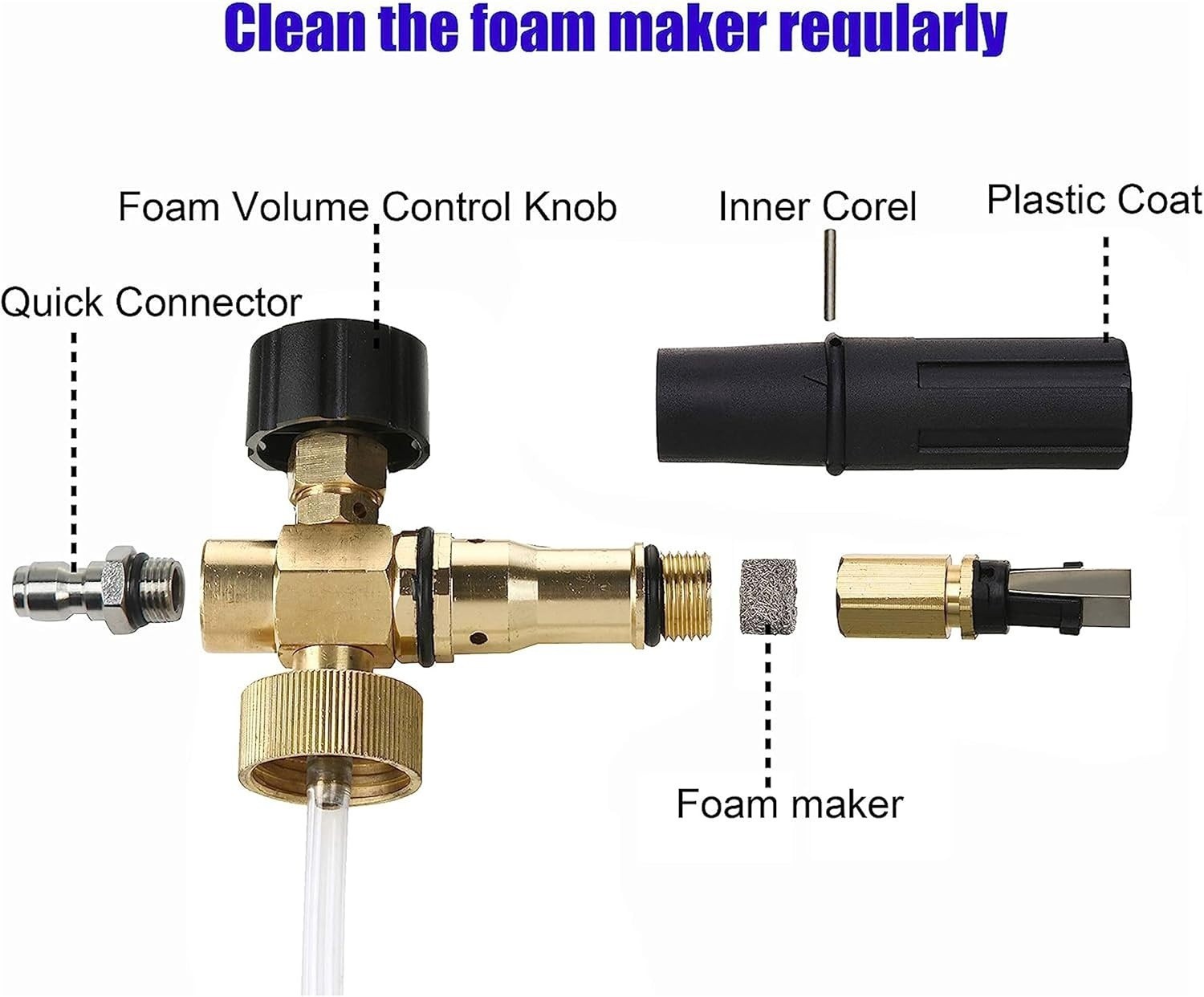 Max 3000 PSI Pressure Washer Gun w/ Foam Cannon 1/4″Quick Connect 5 Spray Nozzle